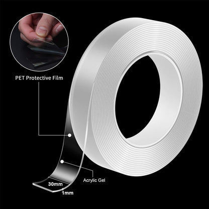 Nano Double Sided Tape Heavy Duty Transparent Adhesive Strips Strong