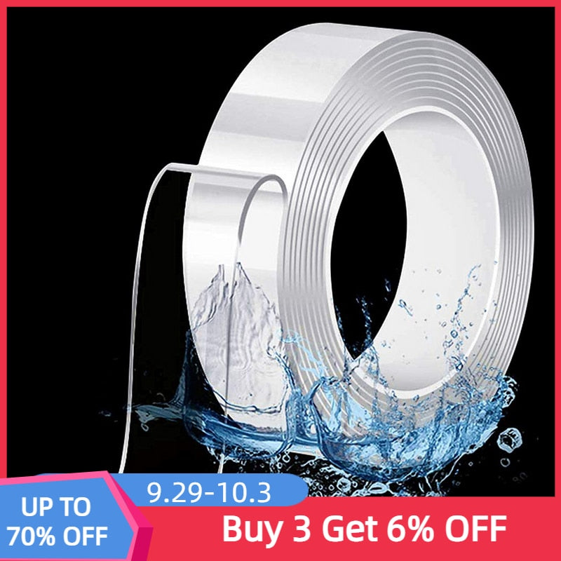 Nano Double Sided Tape Heavy Duty Transparent Adhesive Strips Strong
