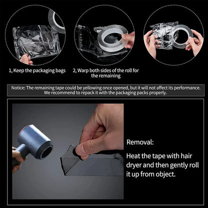 1M-10M Nano Tape Extra Strong Double-sided Adhesive Tape Heavy Duty