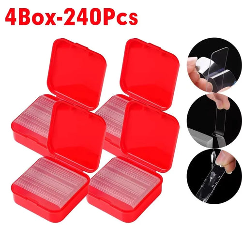 10-480pcs Reusable Super Strong Double-Sided Tape, Nano Transparent