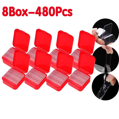 10-480pcs Reusable Super Strong Double-Sided Tape, Nano Transparent