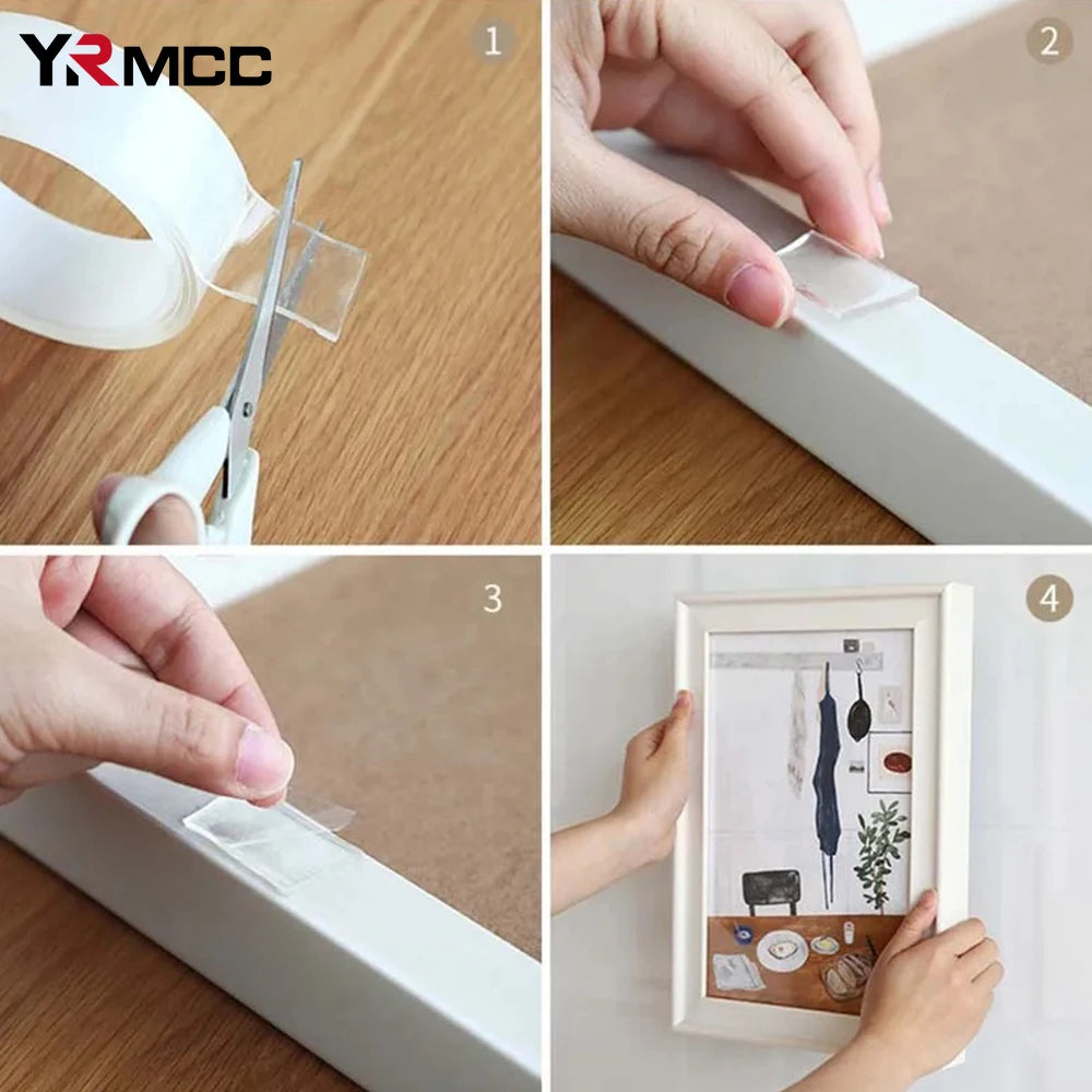 Transparent Double Sided Tape Nano Waterproof Adhesive Home Decoration