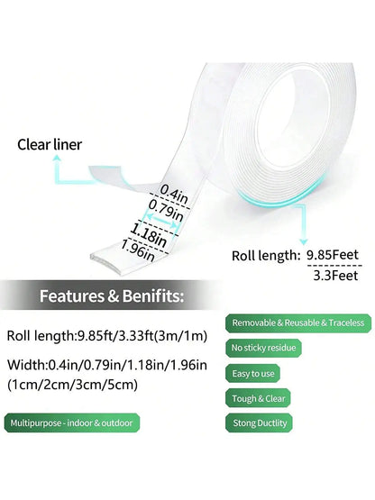 Double Sided Tape Heavy Duty, Extra Large Nano Double Sided Adhesive
