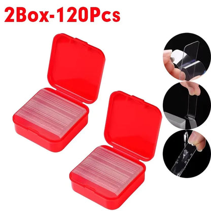 10-480pcs Reusable Super Strong Double-Sided Tape, Nano Transparent