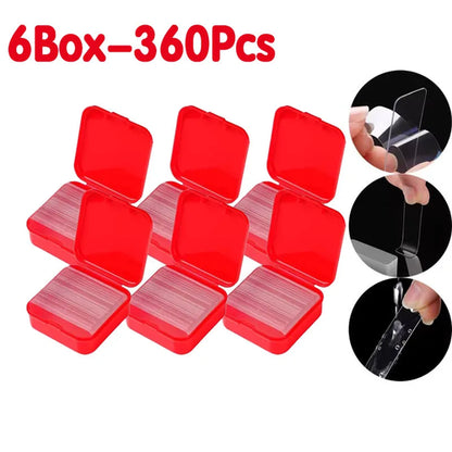 10-480pcs Reusable Super Strong Double-Sided Tape, Nano Transparent