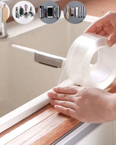 Nano Double Sided Tape Heavy Duty Transparent Adhesive Strips Strong