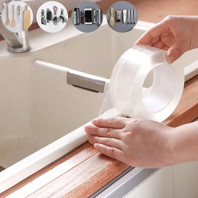 Nano Double Sided Tape Heavy Duty Transparent Adhesive Strips Strong