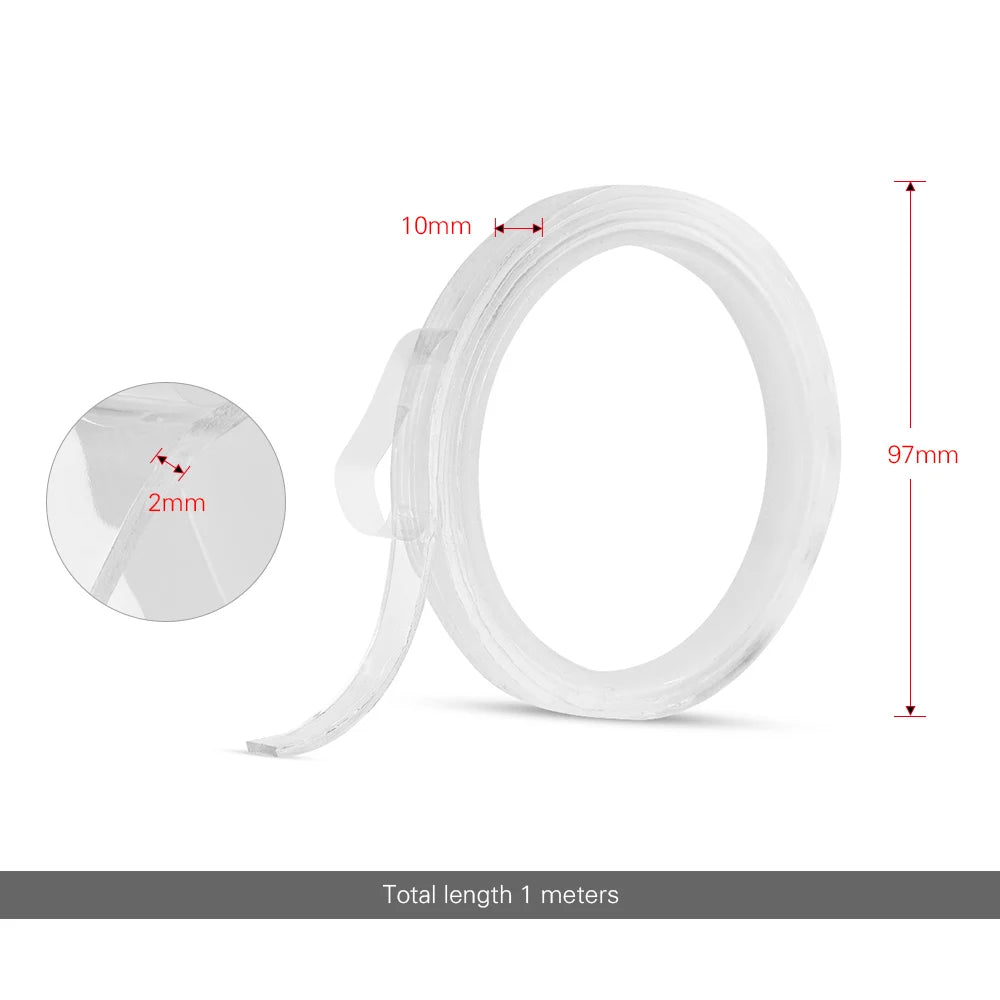 1M Washable Traceless Double-sided Adhesive Tape Removable Reusable